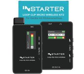Sistema inalámbrico lavalier instarter con micrófono inalámbrico incorporado, inalámbrico para móvil, tablet, pc con 1 transmisor y 1 receptor con ...