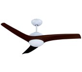 Ventilador de techo led 3 en 1 de 15w con motor de cc de 35w con mando a distancia 3 aspas marrones
