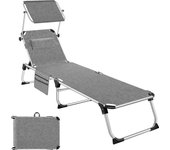 Tectake tumbona plegable, con reposacabezas