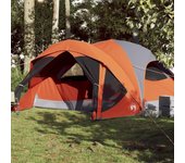 Tienda de campaña familiar 6 personas impermeable gris naranja 6 personas / gris