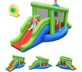 Estructura inflable 6 en 1 con ventilador para 3 niños de 3 a 10 años, con tobogán, piscina infantil, etc. rojo
