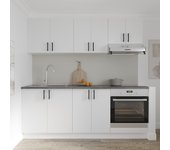 Conjunto cocina haaus karo v10, blanco, encimera thermo 28 mm, l 200 cm