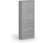 Mueble zapatero vertical era, 4 cajones color roble gris.