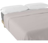 Nalui sábana encimera cama 135/140 gris 100% algodón 180 hilos, suave, fresca, transpirable, lavable a 30ºc