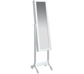 Espejo de pie blanco 34x37x146 cm