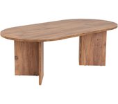 Mesa de café elain, mesa de centro baja, revistero para sofá, estante de la sala de estar, 119x60 h40 cm, pino