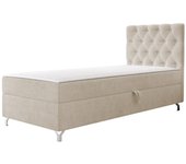 Cama continental memphis 142, continental, individuales, de color marrón claro, 80x200, tapiz, somieres, 80x207x114cm