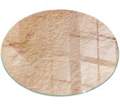 Placa de cristal para chimenea, zócalo protector de chimenea, diseño moderno | 50x50 | rueda | textura de piedra natural