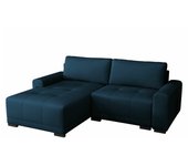Sofá rinconero columbus 183, azul, función de descanso, almacenaje, 237x180x75cm