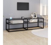Mueble para tv vidrio templado transparente 140x40x40,5 cm