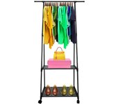 Perchero burro majestic nyana home 160x55x42 cm 3 baldas, 1 barra superior negro