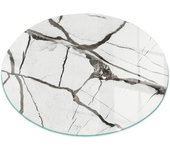 Placa de cristal para chimenea, zócalo protector de chimenea, diseño moderno | 50x50 | rueda | patrón de veta de mármol
