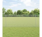Vidaxl juego de cercas para jardín juego de 2 acero galvanizado