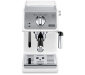 Delonghi cafetera expreso active line ecp33.21.w. café molido y monodosis. 2 tazas simultáneas. depósito 1,1 l. color blanco