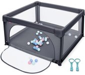 Parque infantil bebe, baby playpen, corrales para bebes, centro de actividades interior para niños, con malla, bolas, bebé de 10 meses a 6 años,