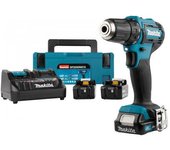 Taladro atornillador de 12 v cxt li-ion 2 ah ø 10 mm (3 baterías) makita - df333dnx10