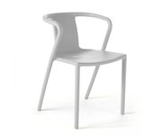Silla de jardín de diseño en plástico blanco