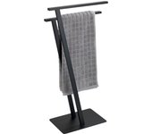Toallero de pie lirio negro mate - perchero-