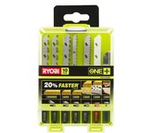 Coffret de 10 lames pour scie sauteuse ryobi oneplus bois - métal plastique granite carrelage rak10jsbmp