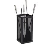 Set 5 herramientas de metal para la chimenea de metal negras