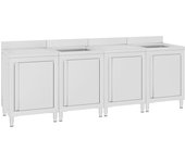 Fregadero de cocina profesional 240 x 60 x 96 cm acero inoxidable 02_0000722