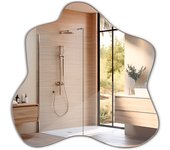Espejo orgánico con diseño irregular, ideal para maquillaje y baño - 48,3 cm x 47,9 cm espejo organico