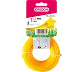Hilo desbrozadora estrella nylon amarillo ø1.7mm/15m oregon 69-440-y