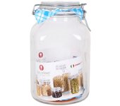 Tarro de cristal borgonovo primizie hermético transparente (3,1 l) (13 x 13 x 24 cm)