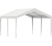 Carpa garaje para coche impermeable jardín outsunny 4x4m blanco