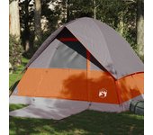 Tienda de campaña tipo cúpula impermeable naranja para 4 personas