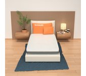 Colchon individual 90x190 colchon espuma viscoelastica, altura 18 cm - bayscent | zaza'