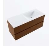 Mondiaz vica 110cm mueble de baño rust 2 cajones. con lavabo cloud derecho 1 orificio color talc