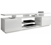 Mueble tv charlotte 138, blanco brillante, blanco, número de puertas: 2.00, 180x56x40cm
