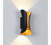 Boston aplique doble haz ip65 10w tecnología led cct aplique 3 tonos de luz up down fachadas balcones 230v negro oro