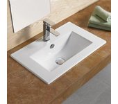 Lavabo wing blanco + grifo concep't + pack sifón cuadrado