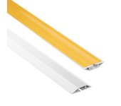 Quest canal para cables pvc 10x80mm, 2m, autoadhesiva, trapezoidal, protección de cables,tira enmascarante para cables pkt, blanc