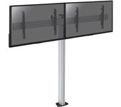 Soporte de suelo atornillable para 2 tv 50-55, altura 175 cm