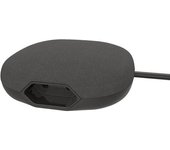 Estilo de carga de estilo con superficie de textil 1xeurosteckdose y 2xusb cargador negro / antracita