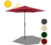 Sombrilla - sombrilla de jardín, sombrilla de terraza, sombrilla de balcón - 350 cm rojo, sombrilla hawaiano, sombrilla de exterior