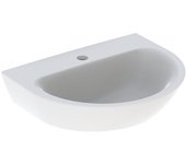 Geberit renova lavabo con enjuague manual, 1 agujero para grifo, sin rebosadero, anchura: 50cm, 500.498.01.8, color: blanco