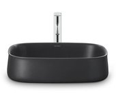 Duravit zencha lavabo sobre encimera 550 mm, sin orificio de desprecio, 23735513791, color: antracita mate con wondergliss