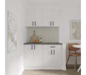 Set cocina haaus karo v2, blanco, encimera thermo 28 mm, l 120 cm