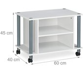 Mueble tv estante buffet con ruedas para televisión 60 blanco 13_0001659_2