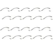 Emuca lote de 20 tiradores para mueble bombay, l160mm, intereje 128mm, zamak, niquel satinado
