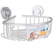 Estantería baño estantería esquinera ducha aluminio 8 x 27 x 22 cm. estante esquina de ducha para colgar pared, organizador ducha (gris mate)