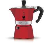 Bialetti moka express - cafetera eléctrica - 3 tazas - aluminio - rojo