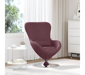 Silla huevo de tela violeta vidaxl