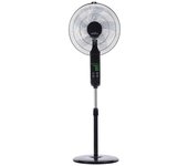 Ventilador de pie rodium negro 3vel 45w regx43x40cm oscilante 5asp.tactil c/remoto y temporizador
