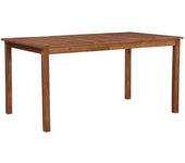 Mesa de jardín madera maciza de acacia 150x90x74 cm