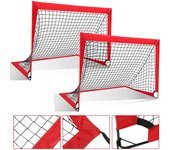 Juego de portería de fútbol de 2 piezas para niños, mini jaula de fútbol plegable de red de fútbol 120 x 90 x 90 cm